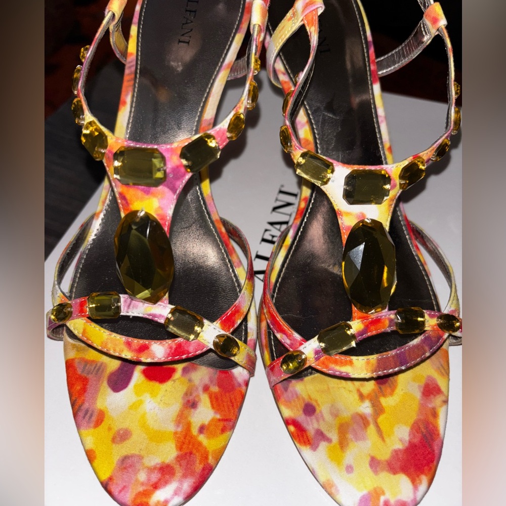 Alfani Strappy Sandals Evening Heels Embellished Sz 10
